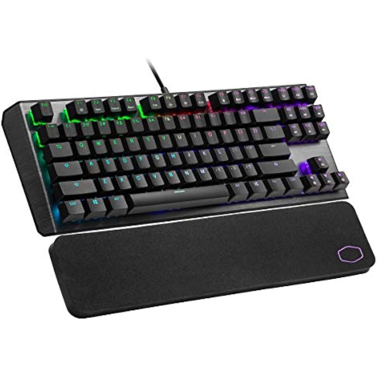 Cooler Master CK530 V2 Tenkeyless Gaming Mechanical Keyboard Brown Switch with RGB Backlighting, On-The-Fly Controls, and Aluminum Top Plate