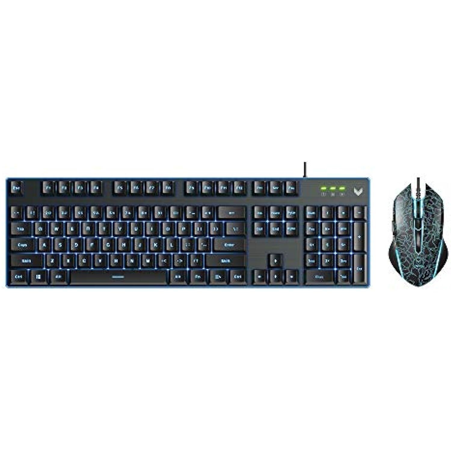 Rapoo V100S Gaming Keyboard & Mouse Combo with Adjustable Backlit, Optical Gaming Mouse with 6400 DPI