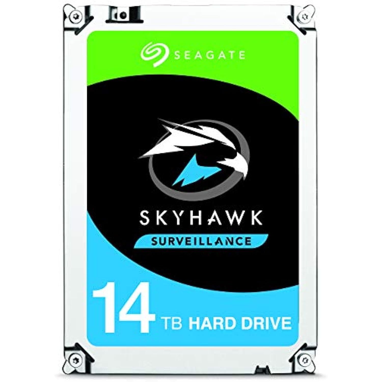 Seagate Skyhawk 14 TB Surveillance Internal Hard Drive HDD – 3.5 Inch SATA 6 Gb/s 256 MB Cache for DVR NVR Security Camera System with Drive Health Management (ST14000VX0008)