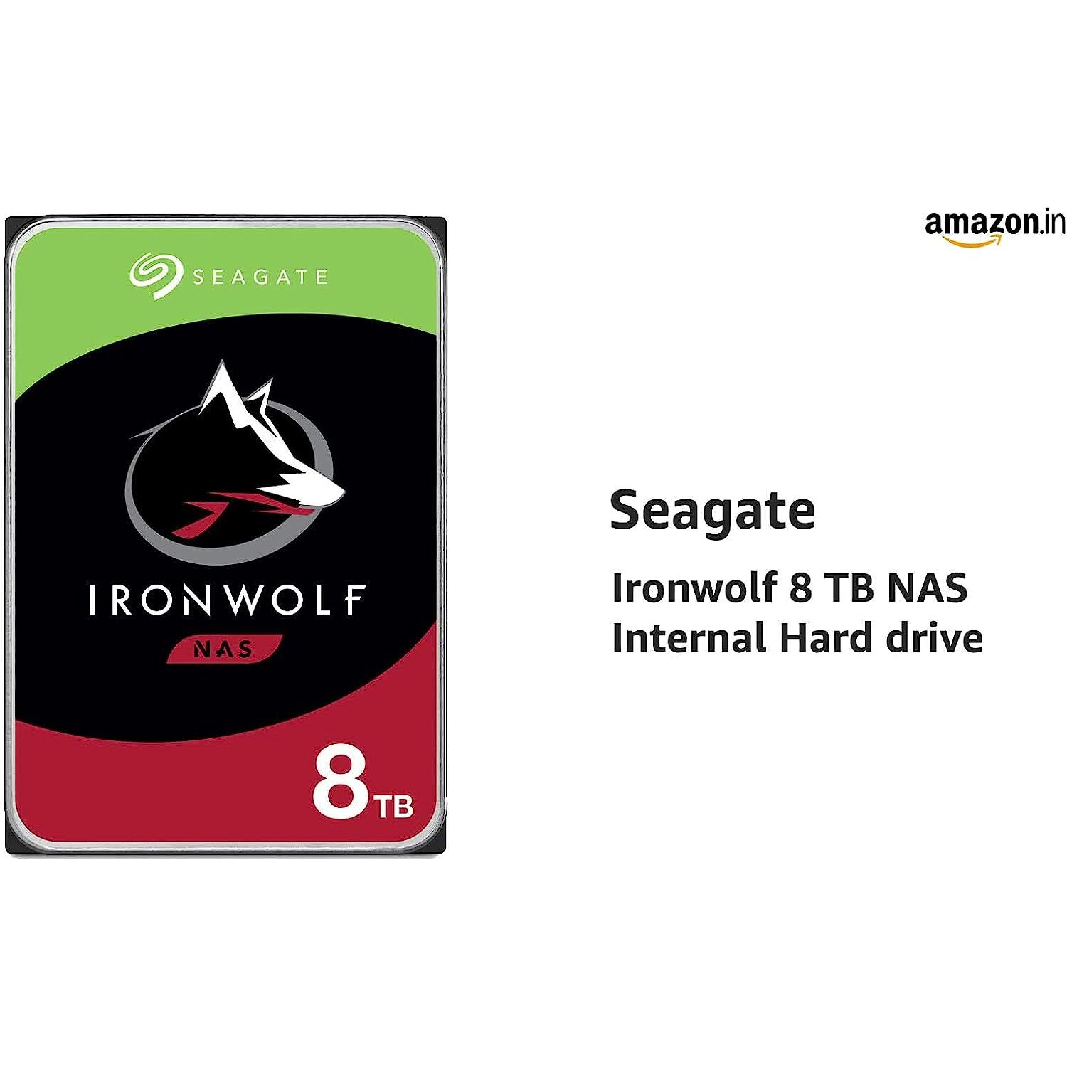 Seagate IronWolf 3.5 Inches SATA 6 Gb/s 5900 RPM 64 MB Cache 4 TB NAS Internal Hard Drive HDD for RAID Network Attached Storage (ST4000VN008)