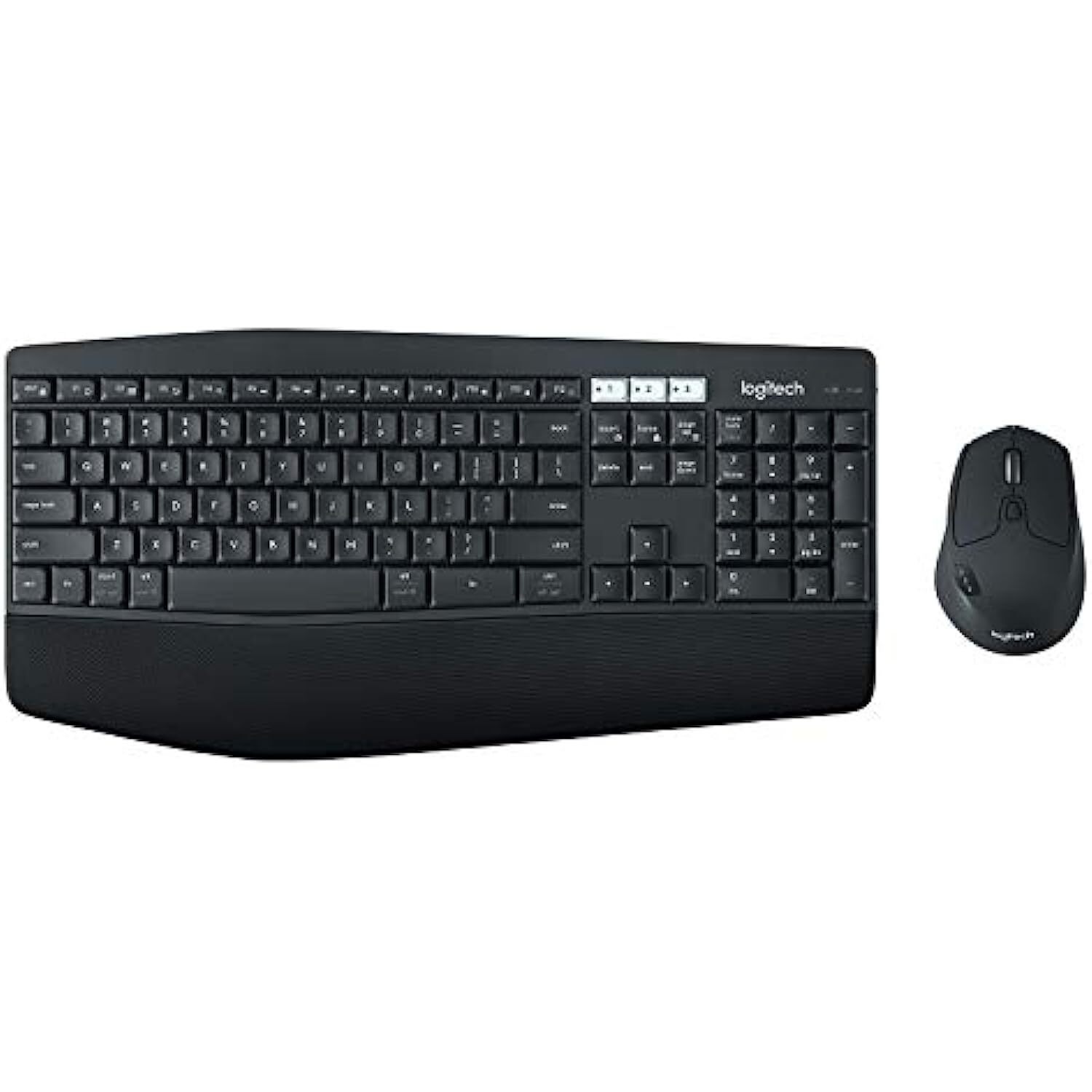 Logitech MK850 Multi-Device Wireless Keyboard and Mouse Set, 2.4GHz Wireless & Bluetooth, Curved Keyframe , 12 Programmable Keys, 3-Year Battery Life, PC/Mac