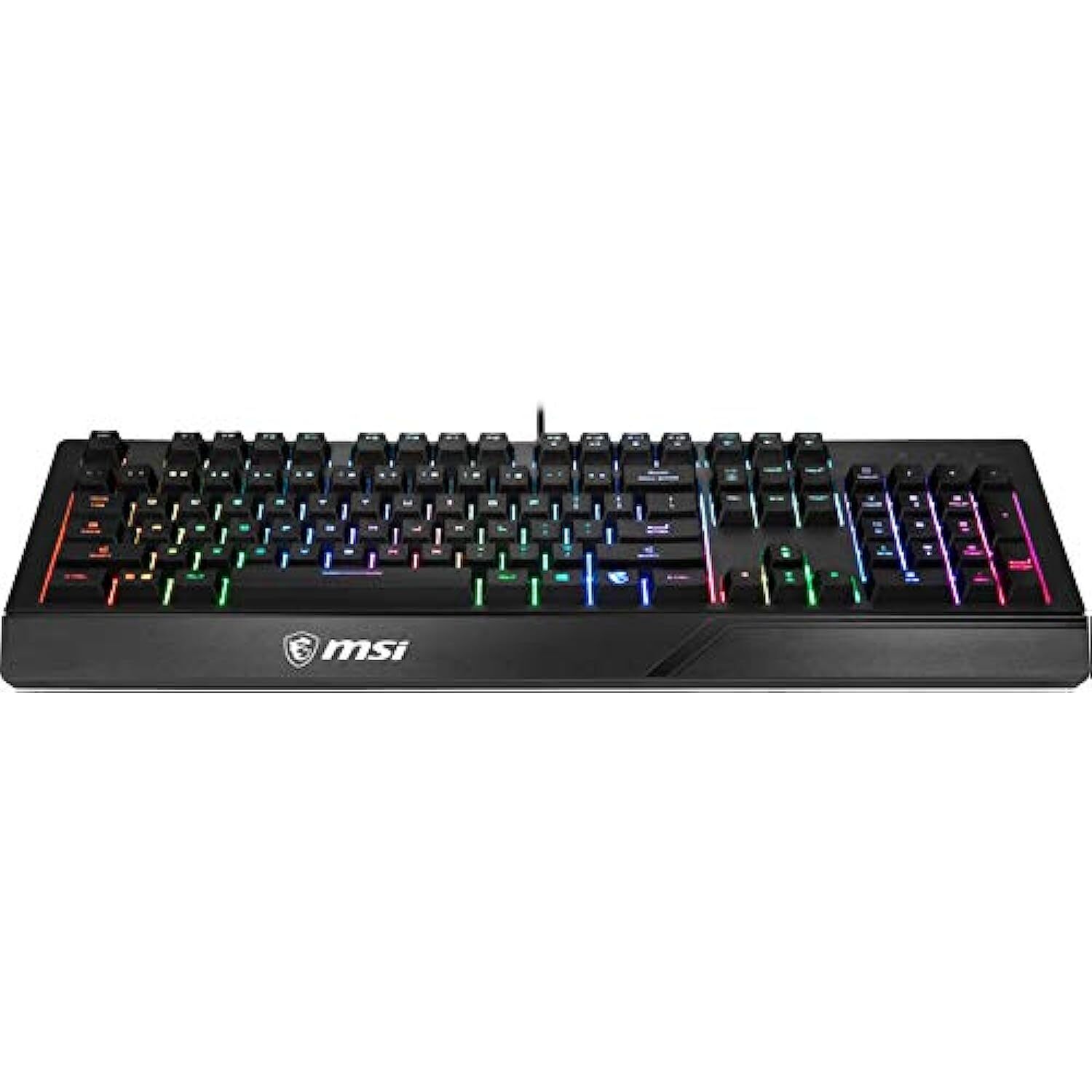 MSI Vigor GK20 US Backlit RGB Wired Dedicated Hotkeys Anti-Ghosting Water Resistant Gaming Keyboard Black