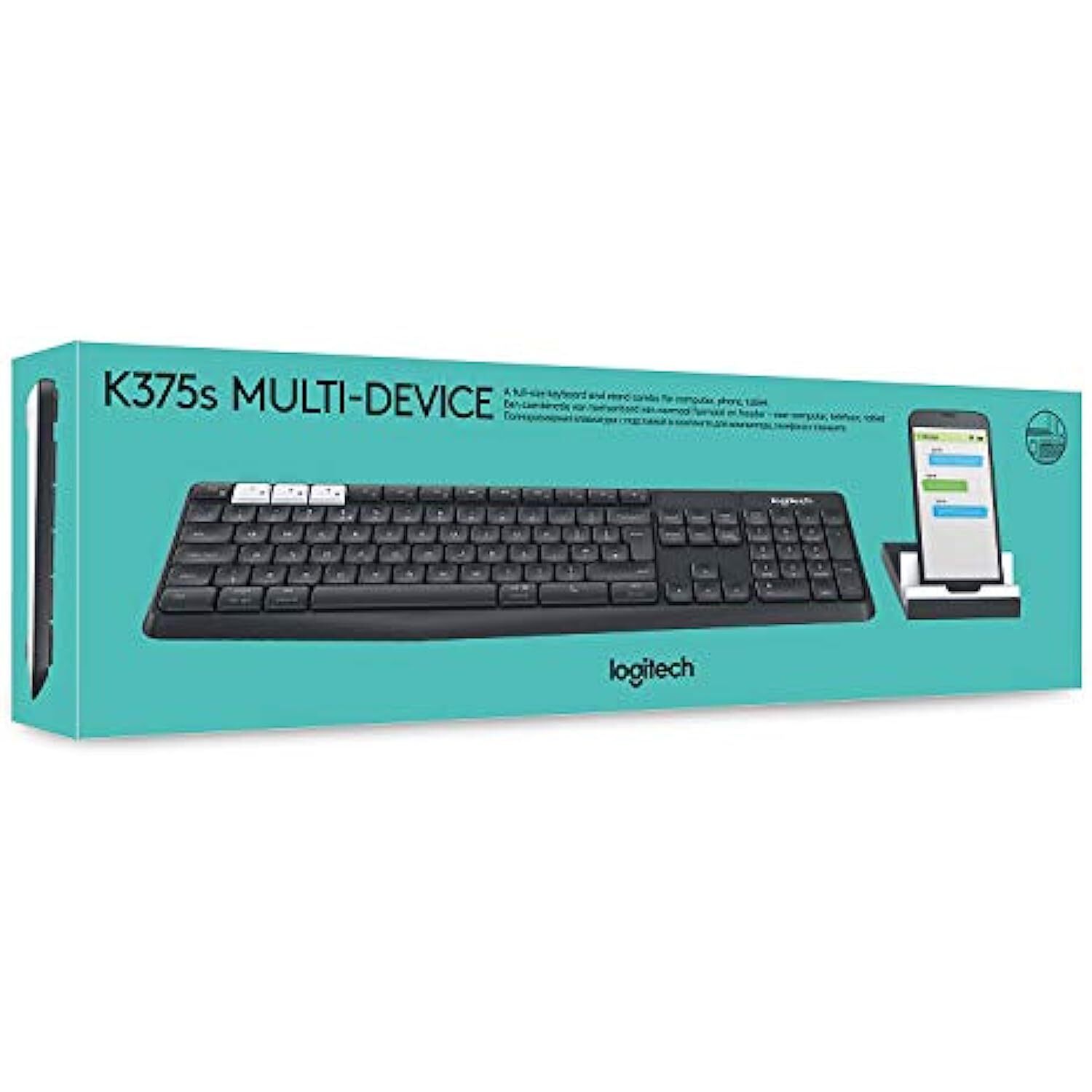 Logitech K375s Wireless Multi Device Keyboard (Black/ Charcoal)