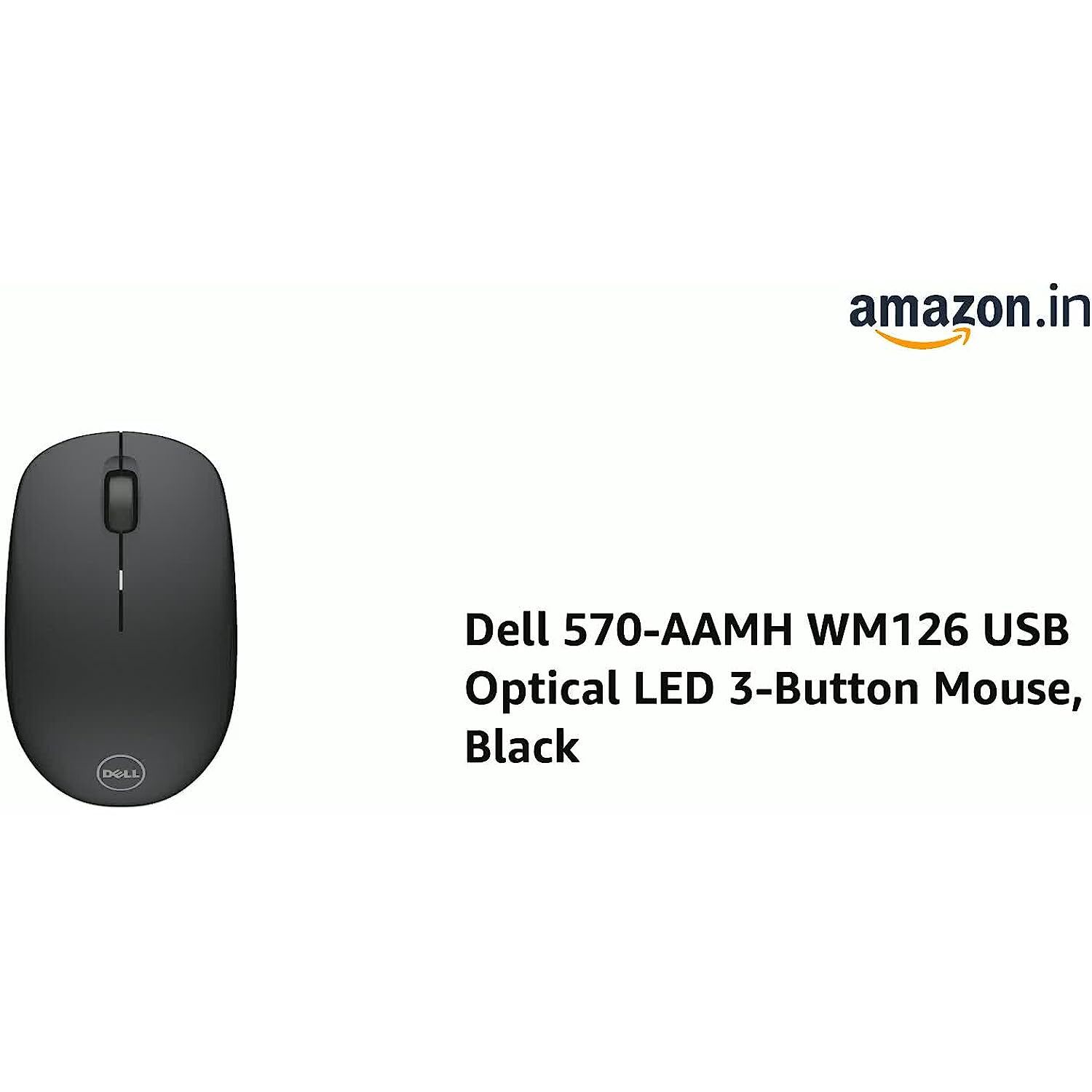 Dell Wm126-Black Wireless Mouse | Compact & Travel Friendly Design | Ambidextrous |Universal Pairing Technology: Connect Up To 6 Compatible Devices With One Receiver