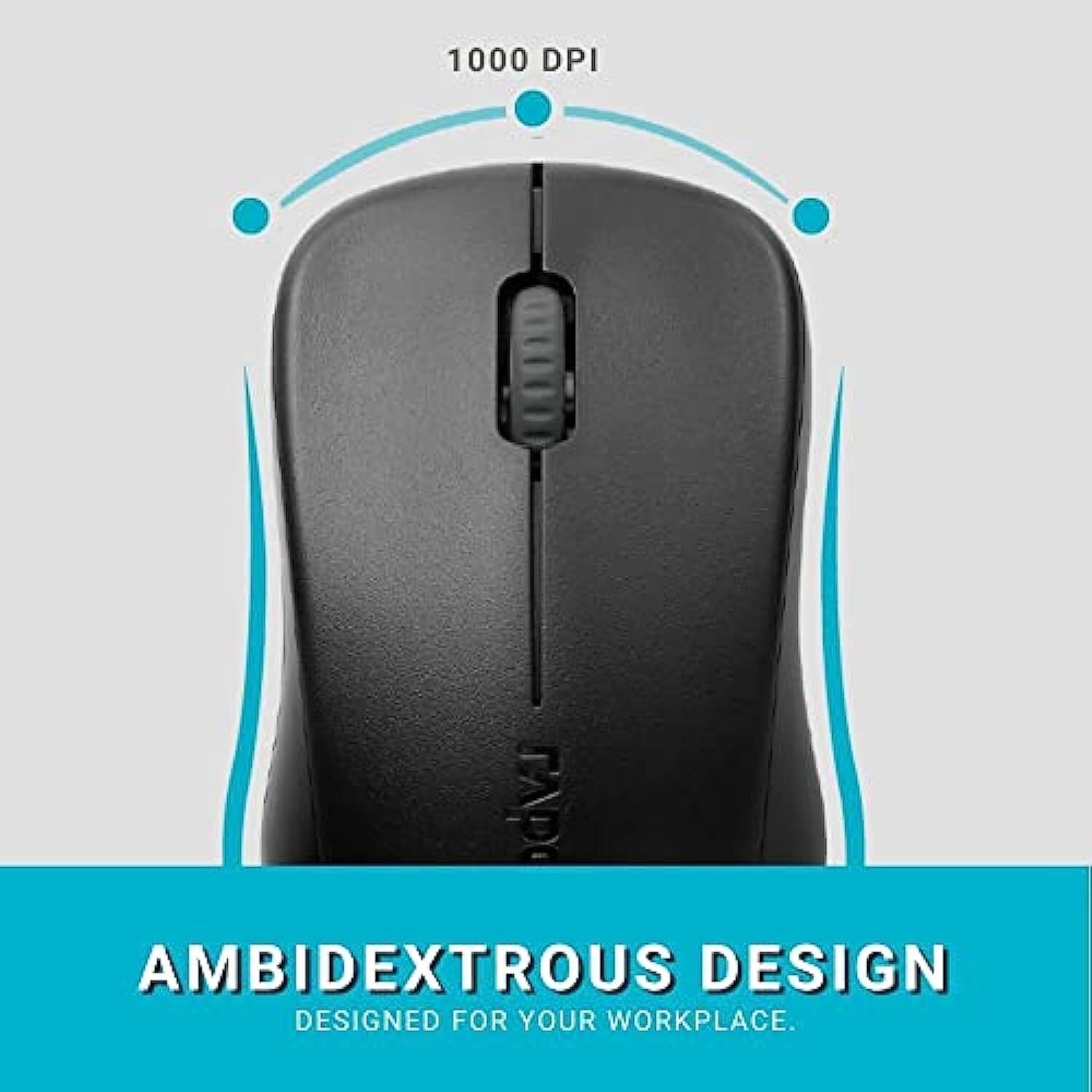 Rapoo X1960 Wireless Optical Mouse & Keyboard Spill Resistance Multimedia Hotkeys 1000DPI Black