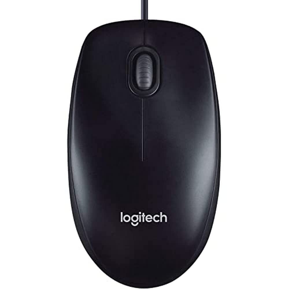 Logitech M90 Wired USB Mouse, 3 yr Warranty, 1000 DPI Optical Tracking, Ambidextrous PC/Mac/Laptop - Black