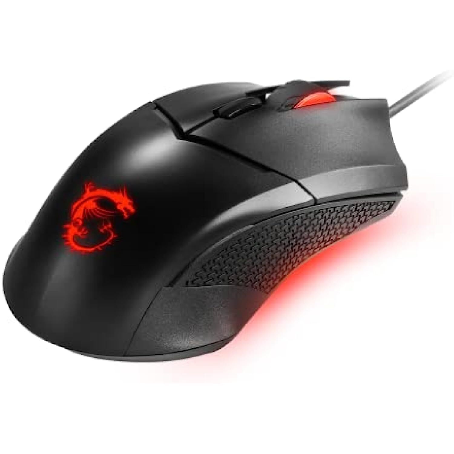 MSI Clutch GM08 Wired Gaming Mouse - PixArt PAW 3519 Optical Sensor, Up to 4200 DPI, Adjustable Weight Systems, Interchangeable DPI Settings, Gaming Switches, for PC and Laptop