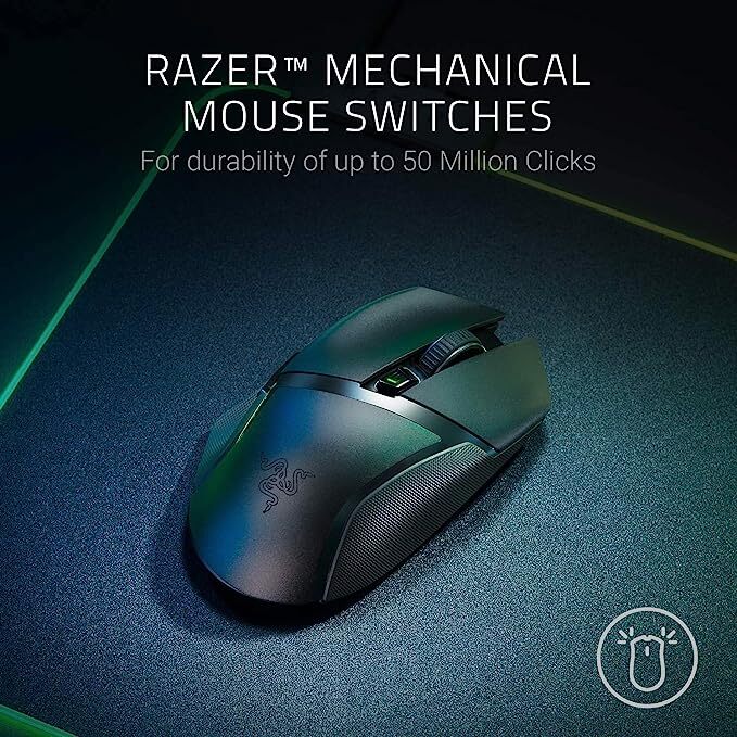 Razer Basilisk X HyperSpeed Wireless Gaming Mouse: Bluetooth & HyperSpeed Wireless Compatible | 6 Programmable Buttons | 16000 DPI Optical Sensor - Matte Black - RZ01-03150100-R3A1