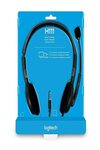 Logitech H111 Wired On Ear Headphones With Mic Black