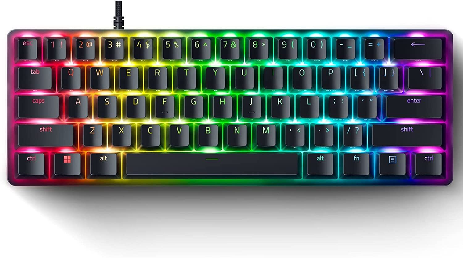 Razer Huntsman Mini Clicky Optical Purple Switch USB-C Gaming Keyboard I RGB Customizable backlighting - RZ03-03390100-R3M1 (Black)