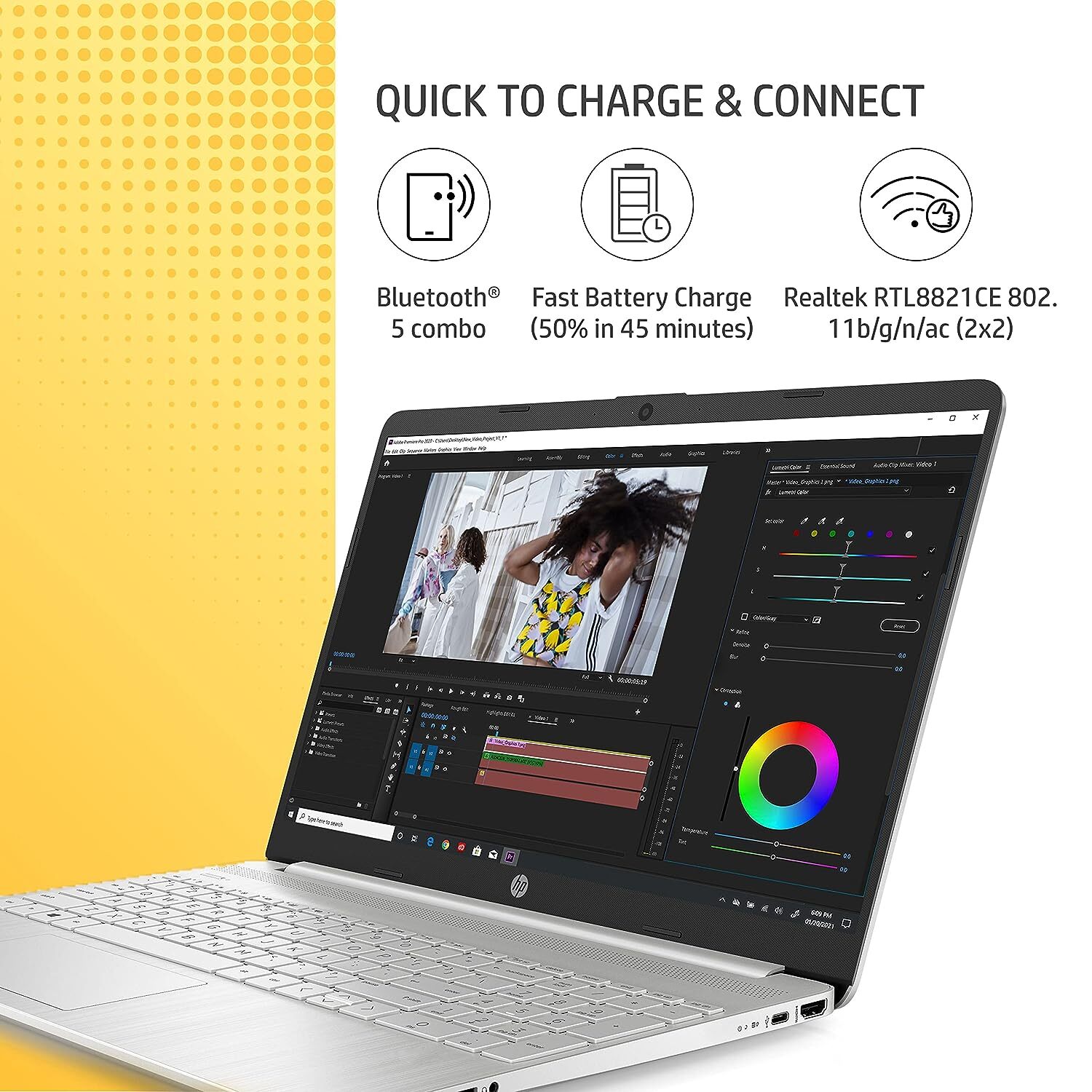 HP Laptop 15s, 11th Gen Intel Core i3-1115G4, 15.6-inch (39.6 cm), FHD, 8GB DDR4, 512GB SSD, Intel UHD Graphics, Thin & Light, Dual Speakers (Win 11, MSO 2021, Silver, 1.69 kg), fr2511TU