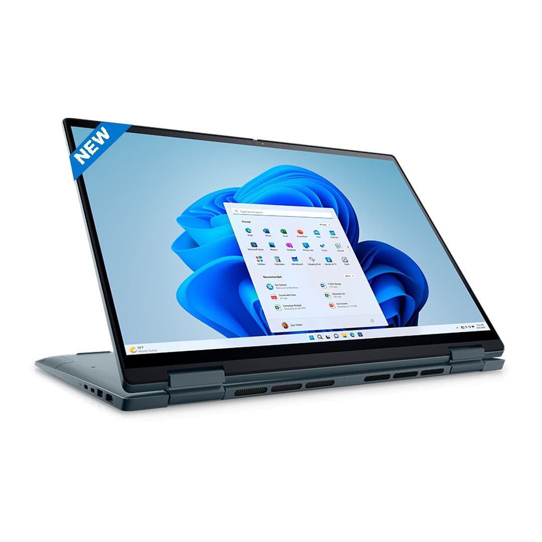 Dell Inspiron 7620 2in1 Laptop, i7-1260P, 16GB DDR4, 512GB SSD, NVIDIA MX550 (2GB GDDR6), 16" (40.64Cms) UHD+ WVA Touch 400 nits, Active Pen, Win 11+ MSO'21, Dark Green (D560906WIN9S, 2.1Kgs)