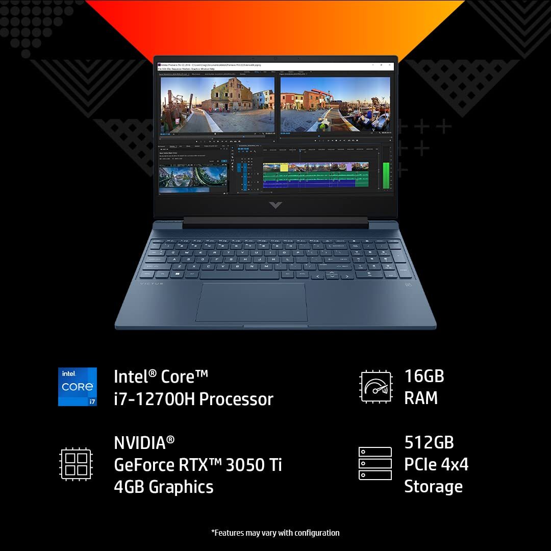 HP Victus 12th Gen Intel Core i7 15.6 inch(39.6 cm) FHD Gaming Laptop (16GB RAM/512GB SSD/RTX 3050Ti 4GB Graphics/144Hz/9ms Response Time/Win 11/MSO/Backlit KB/B&O Audio/XBOX Pass(30 day)),15-fa0354T