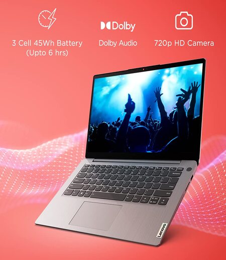 Lenovo IdeaPad Slim 3 Intel Core i3 11th Gen 14" (35.56cm) FHD Thin & Light Laptop (8GB/512GB SSD/Windows 11/Office 2021/2Yr Warranty/3months Game Pass/Arctic Grey/1.41Kg), 82H701DNIN