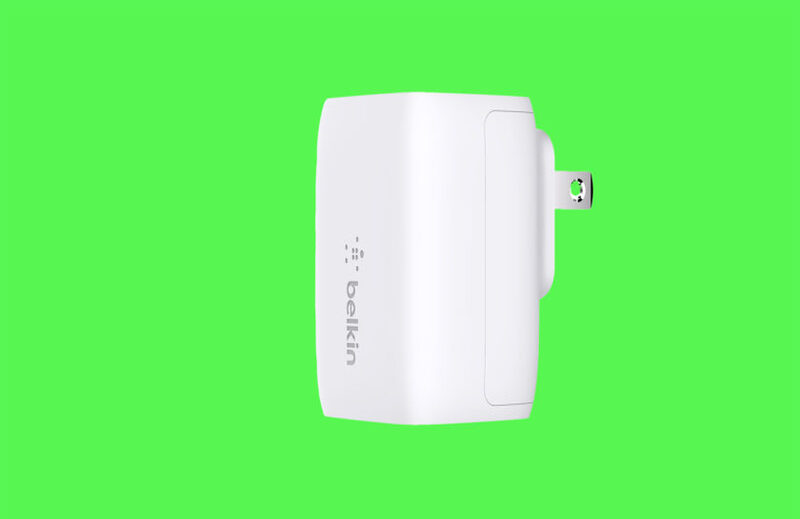 Belkin Dual USB Type-C & USB- A 30W wall charger WHITE-M00000001551