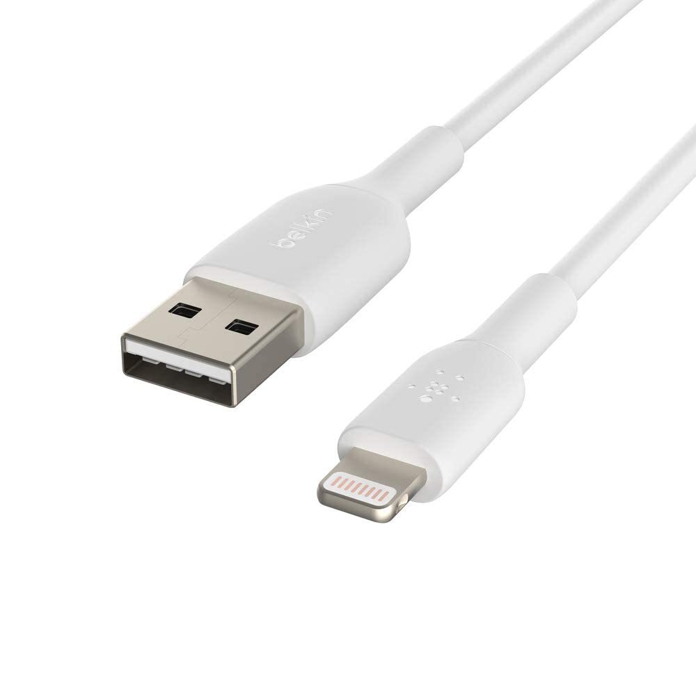 Belkin Apple Certified Lightning to USB Charge and Sync Cable for iPhone, iPad, Air Pods, 3.3 feet (1 meters) – White