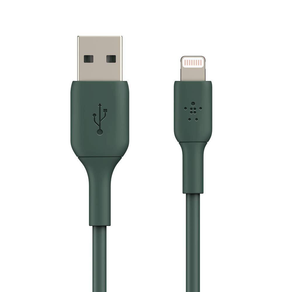 Belkin Apple Certified Lightning to USB A and Sync Cable for iPhone, iPad, Air Pods, 3.3 feet (1 meters) – Midnight Green