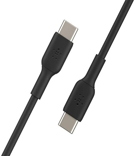 Belkin USB C to USB-C Fast Charging Type C Cable for Google Pixel & Galaxy Series, 60W PD, 6.6 feet (2 meter), USB-IF Certified - Black