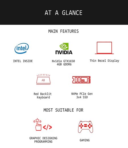 MSI Gaming GF63 Thin, Intel 11th Gen. i5-11400H, 40CM FHD 144Hz Gaming Laptop (8GB/512GB NVMe SSD/Windows 11 Home/Nvidia GTX1650 4GB GDDR6/ Black/1.86Kg), 11SC-853IN