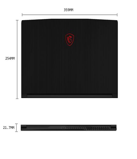 MSI Gaming GF63 Thin, Intel 11th Gen. i5-11400H, 40CM FHD 144Hz Gaming Laptop (8GB/512GB NVMe SSD/Windows 11 Home/Nvidia GTX1650 4GB GDDR6/ Black/1.86Kg), 11SC-853IN