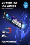 EVM 512GB Internal SSD - M.2 NVMe PCIe (2280) - High-Speed Performance Up to 1950MB/s Read & 1000MB/s Write Speed with Low Power Consumption - Compatible with Gaming PCs & High-Performance Workstations-5 Year Warranty (EVMNV/512GB)