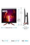 BenQ MOBIUZ EX2710S 27"(68cm) IPS Bezel-Less HDR Gaming Monitor with Height Adjust-Full HD,99% sRGB,165Hz,1ms MPRT, AMD FreeSync Premium,Black Equalizer,treVolo Speakers,HDMI,DP(Dark Grey) Brand: BenQ