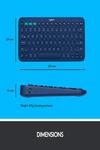 Logitech K380 Wireless Multi-Device Keyboard for Windows, Apple iOS, Apple Tv Android Or Chrome, Bluetooth, Compact Space-Saving Design, Pc/Mac/Laptop/Smartphone/Tablet (Blue)