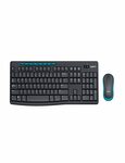 Logitech MK275 USB Wireless Keyboard and Mouse Set for Windows, 2.4 GHz Wireless, Compact Wireless Mouse, 8 Multimedia & Shortcut Keys, 2-Year Battery Life, PC/Laptop - Black