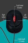 Zebronics Zeb-Rise Wired USB Optical Mouse with 3 Buttons (Black)