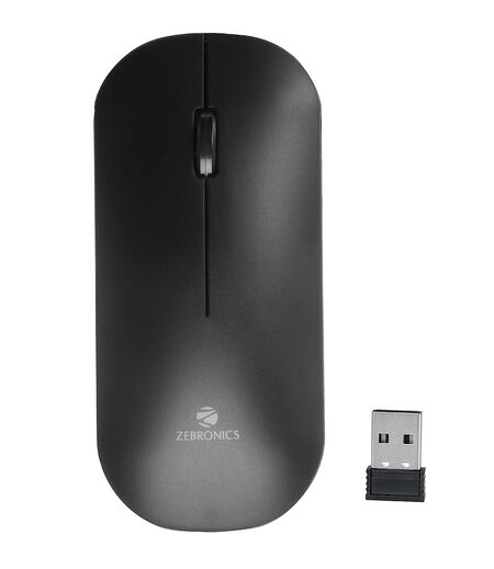 ZEBRONICS-Zeb Dazzle Wireless Optical Mouse with Nano Receiver (Black)