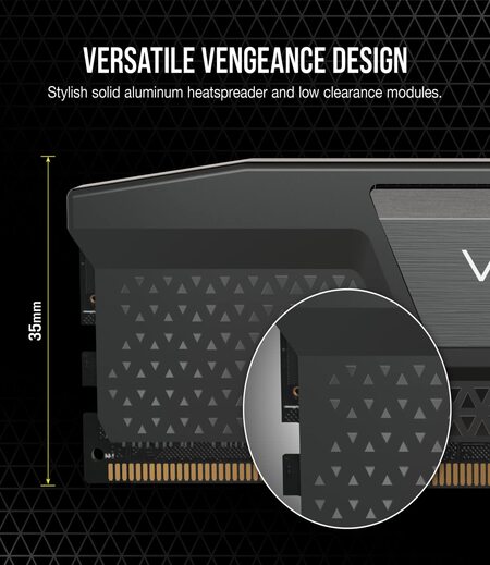 CORSAIR Vengeance 16GB RAM (1x16GB) DDR5 DRAM 5600MHz Memory Kit Black CMK16GX5M1B5600C40