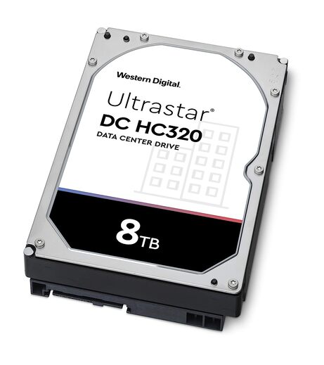 Western Digital 8TB Ultrastar DC HC320 SATA HDD - 7200 RPM Class, 256MB Cache, SATA 6 Gb/s, 3.5" (HUS728T8TALE6L4)