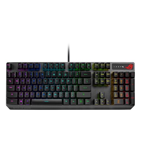 ASUS Mechanical Gaming Keyboard - ROG Strix Scope RX | Optical Mechanical Switches | USB 2.0 Passthrough | 2X Wider Ctrl Key for Greater FPS Precision | Aura Sync, Armoury Crate RGB Lighting, Black