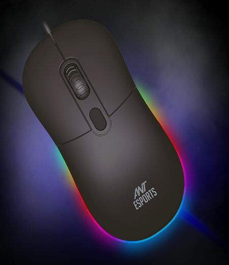 Ant Esports GM40 Wired Optical Gaming Mouse with RGB LED, Lightweight and Ergonomic Design, DPI Upto 2400, Compatible with Windows and Mac