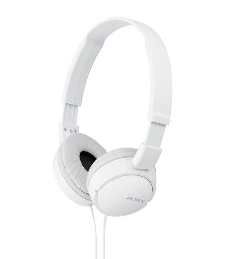 Sony MDR-ZX110AP On-Ear Stereo Headphones with Mic  (White)