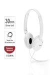 Sony MDR-ZX110AP On-Ear Stereo Headphones with Mic  (White)