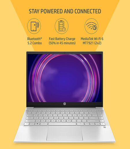 HP Pavilion 14 12th Gen Intel Core i7 16GB SDRAM/1TB SSD 14 inch(35.6cm) FHD,IPS,Micro-Edge Display/Intel Iris Xe Graphics/B&O/Win 11/Alexa Built-in/Backlit KB/FPR/MSO 2021/Natural Silver,14-dv2015TU