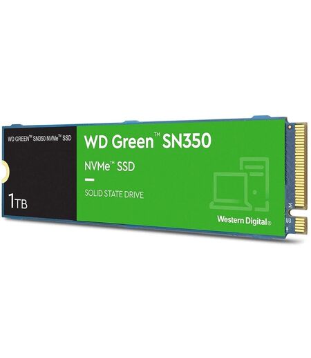 Western Digital WD Green SN350 NVMe 1TB, Upto 3200MB/s, 3 Y Warranty, PCIe Gen 3 NVMe M.2 (2280), Internal Solid State Drive (SSD) (WDS100T3G0C)