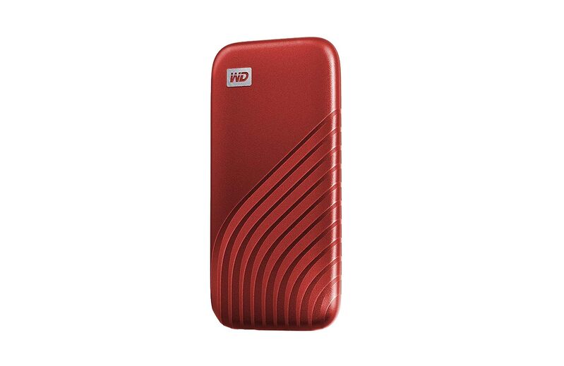 Western Digital 2TB My Passport Portable SSD, 1050MB/s R, 1000MB/s W, Upto 2 Meter Drop Protection, HW Encryption, Type-C Cable & Type-A Adaptor, for PC&Mac, Red, 5Y Warranty, External SSD