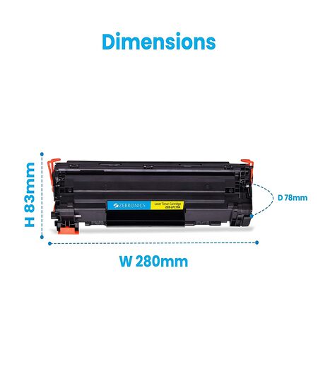 ZEBRONICS ZEB-LPC78A Printer Cartridge for HP LP P1560/P1566/P1600/P1606dn M1536dnf, C iS MF4410/4412/4420/4430/4450/4450d/4550d/4570d/4580dn 4730/4750/4870DN/D520, LS LBP6200, FL150/170, IC D530/D550