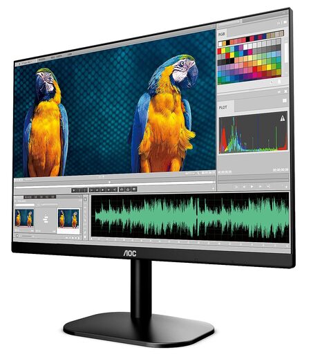 AOC 22B2HM Monitor, VA Panel Monitor, Borderless Experience, Ultra Slim with HDMI Cable, Black