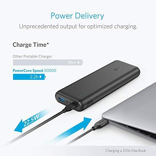 Anker PowerCore Speed 20000 PD, 20100mAh Portable Charger, Input & Output Type C Power Bank for Nexus 5 X 6P, LG G5, iPhone 8/X and Macbooks (Black)-M000000000236 www.mysocially.com