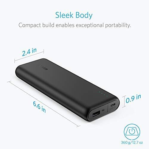 Anker PowerCore Speed 20000 PD, 20100mAh Portable Charger, Input & Output Type C Power Bank for Nexus 5 X 6P, LG G5, iPhone 8/X and Macbooks (Black)-M000000000236 www.mysocially.com