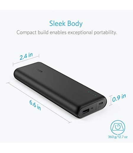 Anker PowerCore Speed 20000 PD, 20100mAh Portable Charger, Input & Output Type C Power Bank for Nexus 5 X 6P, LG G5, iPhone 8/X and Macbooks (Black)-M000000000236 www.mysocially.com