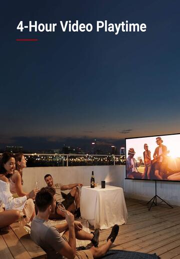 Anker Nebula Apollo, Wi-Fi Mini Projector, 200 ANSI Lumen Portable Projector, 6W Speaker, Movie Projector, 100 Inch Picture, 4-Hour Video Playtime, Outdoor Projector—Watch Anywhere-M000000000256 www.mysocially.com