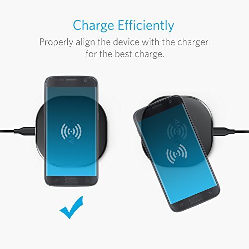 Anker 10W Wireless Charger, Qi-Certified Wireless Charging Pad, PowerPort Wireless 10 for iPhone 8/8 Plus, iPhone X, Samsung Galaxy S9/S9+ and More, Provides Fast-Charging for Galaxy S8/S8+/S7-M000000000257 www.mysocially.com