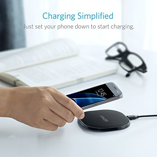 Anker 10W Wireless Charger, Qi-Certified Wireless Charging Pad, PowerPort Wireless 10 for iPhone 8/8 Plus, iPhone X, Samsung Galaxy S9/S9+ and More, Provides Fast-Charging for Galaxy S8/S8+/S7-M000000000257 www.mysocially.com