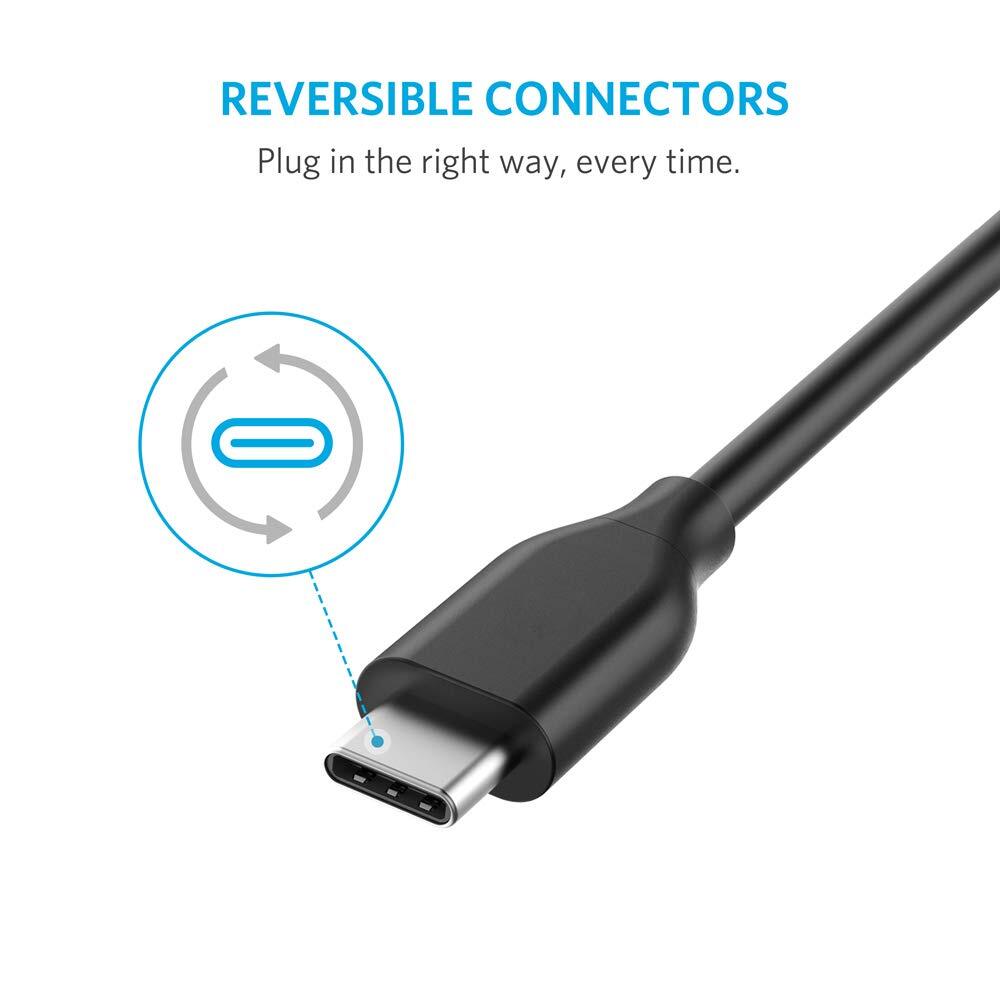 Anker Power Line AK-A8163011 USB-C to USB 3.0 Cable for Mac Book, Chrome Book Pixel, Nexus 5X, Nexus 6P, Nokia N1 Tablet, OnePlus 2-M000000000259 www.mysocially.com