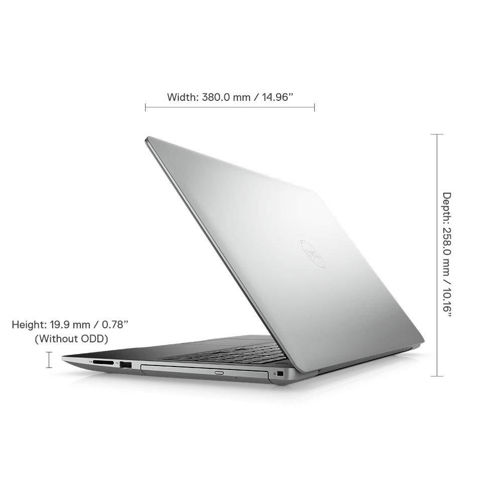 Dell Inspiron 3593 15.6-inch Laptop (10th Gen Ci5-1035G1/8GB/1TB HDD + 256GB SSD/W10+ MSO/2GB NVIDIA MX 250 NVIDIA), Platinum Silver-M000000000287 www.mysocially.com