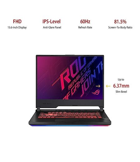 Asus ROG Strix G G531GD-BQ026T 15.6-inch Gaming Laptop (9th Gen Core i5-9300H/8GB/512GB SSD/Windows 10 Home(64bit)/4GB NVIDIA GeForce GTX 1050 Graphics,ILLUMINATED CHICLET KEYBOARD RGB), Black-M000000000325 www.mysocially.com